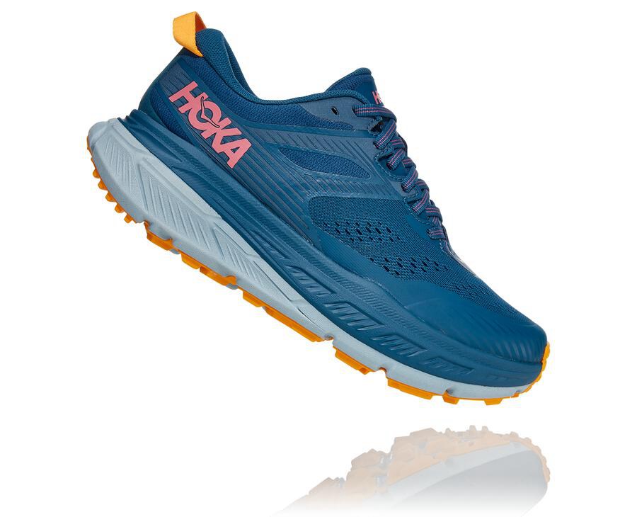 Zapatillas Trail Hoka One One Mujer - Stinson Atr 6 - Azules - ONT320487